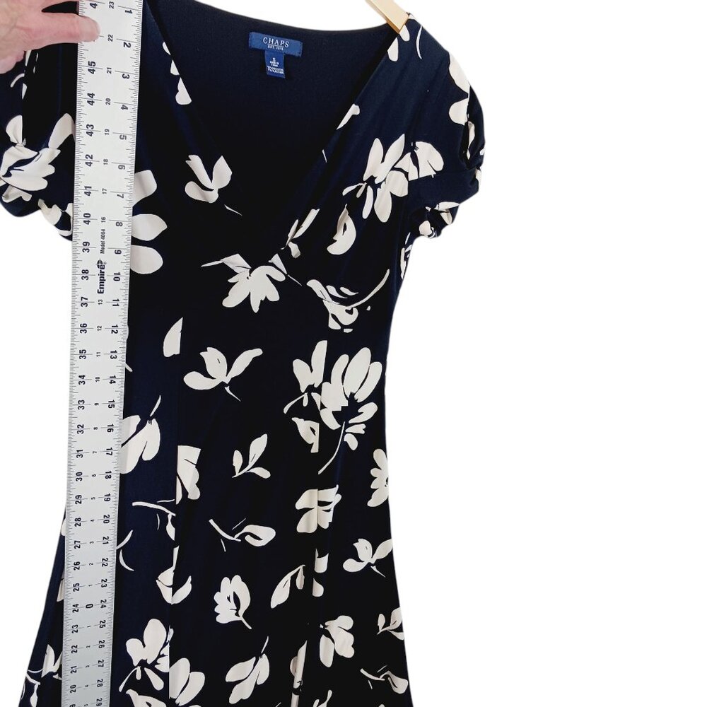 Chaps, Jitterbug Style Dress, Black/White, Size Small, Retro Style, A line flair - Picture 9 of 14
